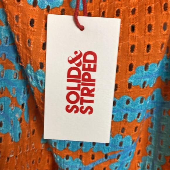 NWT SOLID & STRIPED The Addison tiered printed broderie anglaise midi dress. XS - Picture 6 of 10